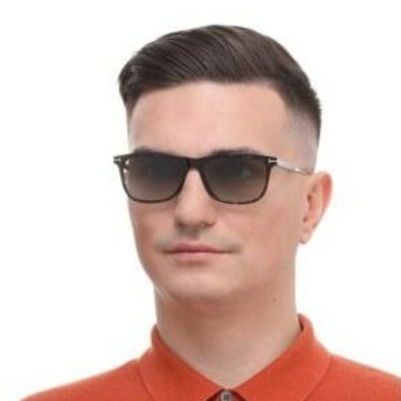 TOM FORD FT0813 Caleb 52G Sunglasses Brown Gradient Titanium Men - Picture 5 of 9